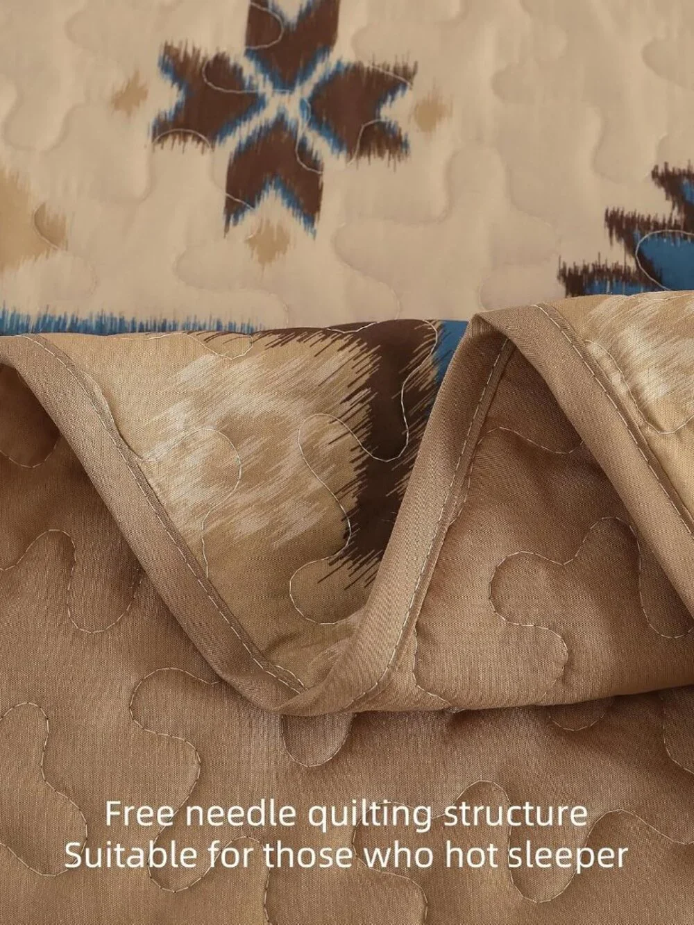 Brown Aztec Boho Quilt Set – 3pc Southwestern Bedspread
